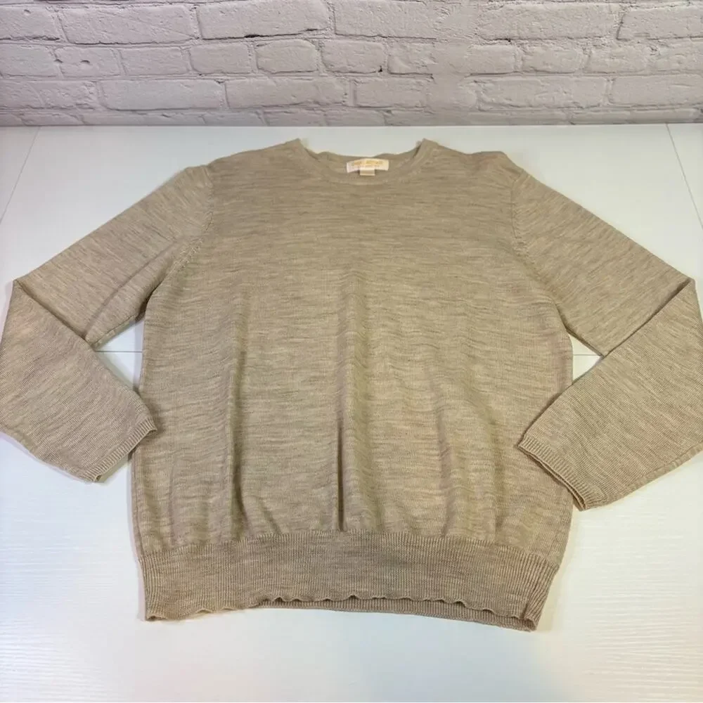 Brooks Brothers Men's Beige Wool Sweater Size Large 0424